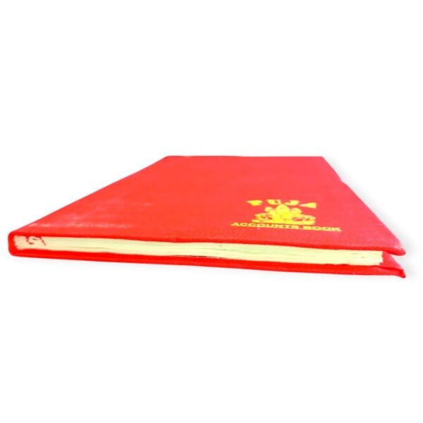 Puja Red Cloth Binding Ledger Register – 33x21 cm | Ledger Book | Hard Cover | Office Use - Image 8