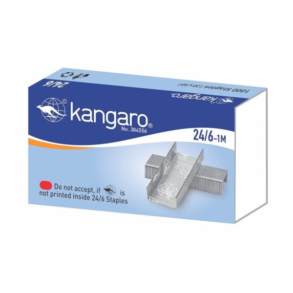 kangaro Heavy Duty Staples Pins (Set of 20 Box) (Size - 24/6-1M) Kangaro Original Staple Pins