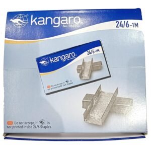 kangaro Heavy Duty Staples Pins Size - 24/6-1M, Set of 20 Box, Blue Colour Packing