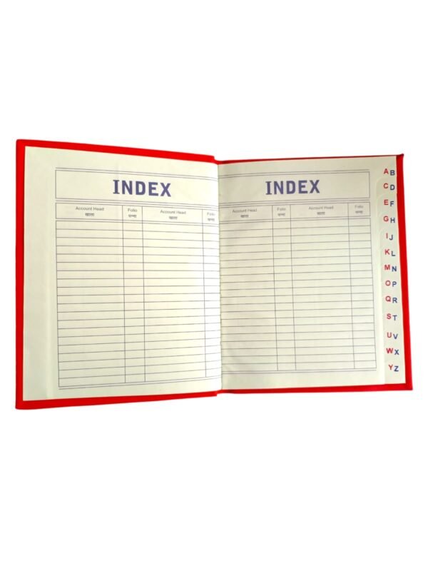 Puja Red Cloth Binding Hardbound Ledger Copy – Ledger 21x17 cm | Durable Accounting | Office Use - Image 4