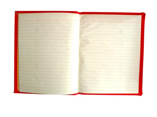 Puja Red Cloth Binding Copy – Ruled| 21x17 cm | Hard Cover