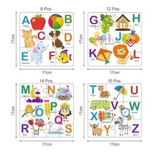 Alternative view of Ratna's eduactional ABCD Jigsaw Puzzle for Kids to Start Their Preschool Learning and Enhance Their Knowledge and Improve Vocabulary