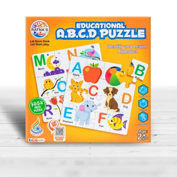 Ratna's eduactional ABCD Jigsaw Puzzle for Kids to Start Their Preschool Learning and Enhance Their Knowledge and Improve Vocabulary - Image 7