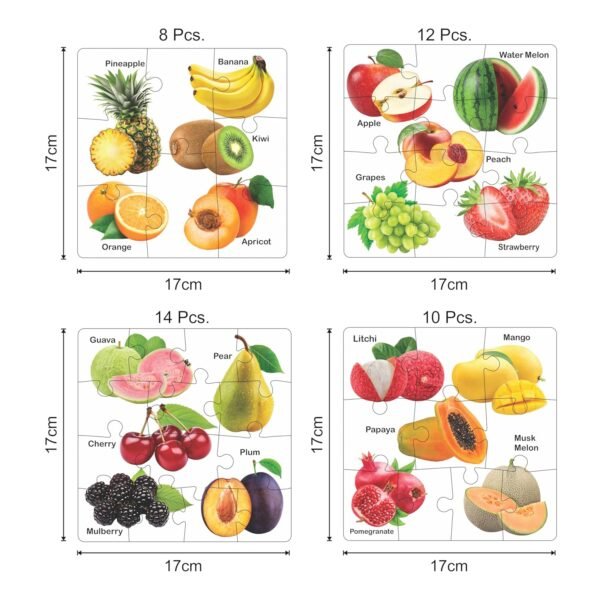 Ratna's Educational Fruit Jigsaw Puzzle for Kids to Enhance Their Knowledge About Fruit and Teach Your Kids About Fruits - Image 3