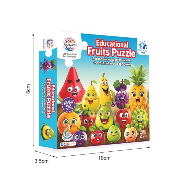 Ratna's Educational Fruit Jigsaw Puzzle for Kids to Enhance Their Knowledge About Fruit and Teach Your Kids About Fruits - Image 5