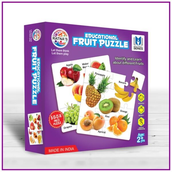 Ratna's Educational Fruit Jigsaw Puzzle for Kids to Enhance Their Knowledge About Fruit and Teach Your Kids About Fruits - Image 6
