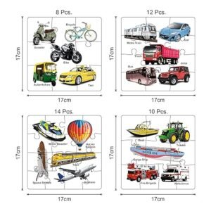 Alternative view of Ratna's Educational Transport Jigsaw Puzzle for Kids to Enhance Their Knowledge About Different Transport Vehicles This is a 8-10-12-14 Pieces Puzzle