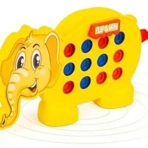 Ratna's Elephant Flip & Win Plot 3 Connecting Toy Board Game for Family & Kids, Ages 4+