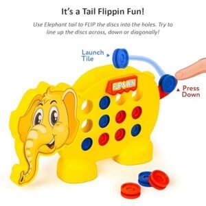 Alternative view of Ratna's Elephant Flip & Win Plot 3 Connecting Toy Board Game for Family & Kids, Ages 4+