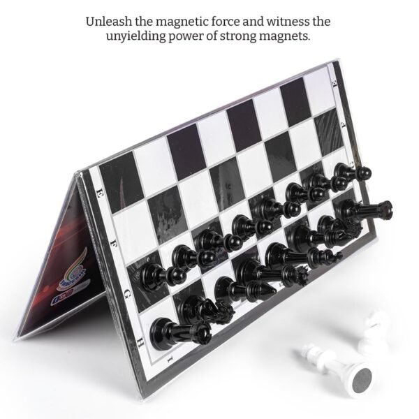 Ratna's Expert Magnetic Chess Senior Foldable Magnetic Chess Board Set with Magnetic Pieces for Kids and Adults (13x13 Inches, Black & White Board) - Image 9