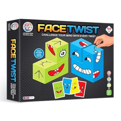 RATNA'S Face Twist Educational Board Game, 72 Challenge Car…