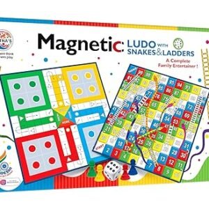 Ratna's Magnetic Snakes and Ladders with Ludo Board Game for Kids and Family Fun