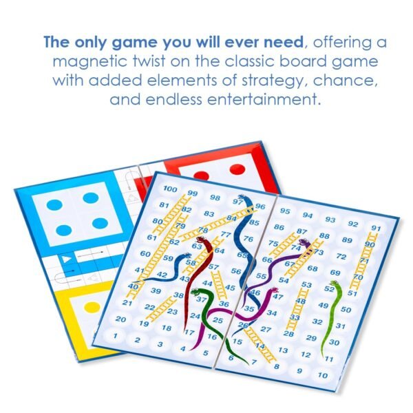 Ratna's Magnetic Snakes and Ladders with Ludo Board Game for Kids and Family Fun - Image 7