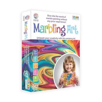 RATNA'S Marbling Art and Craft Magic Paint Kit, Water Marbl…
