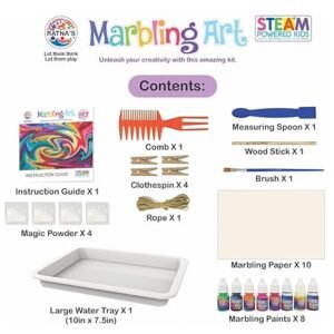 Alternative view of RATNA'S Marbling Art & Craft Magic Paint Kit, Water Marbling Kit for Kids, Craft Kits & Supplies, STEAM Powered DIY Creative Activity Toys for 5+ Year Old