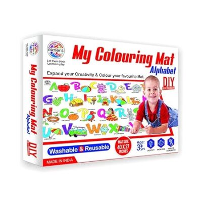 Ratna's My Coloring Mat Alphabets and Pictures Printed Mat …