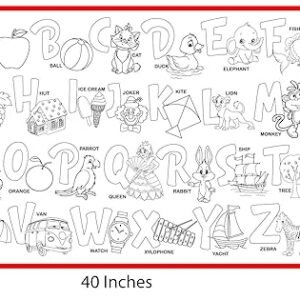 Alternative view of Ratna's My Coloring Mat Alphabets & Pictures Printed Mat of Size 40 x 27 Inches, Washable & Reusable Colouring Kit for Kids 3+ Years