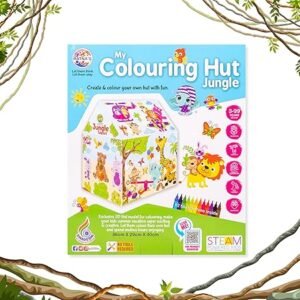 Ratna's My Colouring Hut Jungle Theme (36 x 29 x 40 cm) DIY for Kids 3+Years