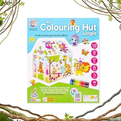 Ratna's My Colouring Hut Jungle Theme (36 x 29 x 40 cm) DIY…