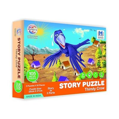 RATNA'S Story Jigsaw Puzzle The Thirsty Crow for Kids. This…