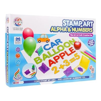 RATNA'S Stamp Art Alphabets and Numbers | Art and Craft Cre…