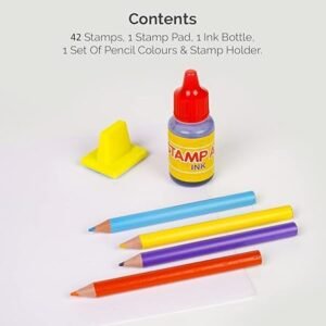 Alternative view of RATNA'S Stamp Art Alphabets & Numbers | Art & Craft Creative Fun Kit Stamp it, Color it & Learn with kit for Toddlers & Kids