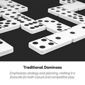 Alternative view of RATNA'S Traditional Dominoes Dot Game Blocks, Classic 28 Tiles, Match and Fun Table Top Game for Kids & Adults