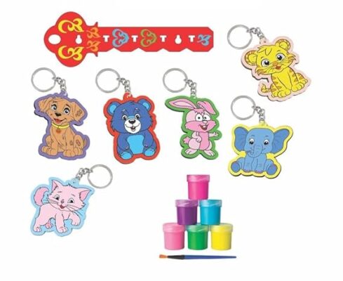 RATNA'S Cuties Animals Keychain Making DIY Kit Along with K…