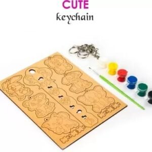 Alternative view of RATNA'S Cuties Animals Keychain Making DIY Kit Along with Key Chain Holder - Wooden MDF Cut Out Art & Craft Make Yourself Activity Kit for Kids Ages 5+ Years