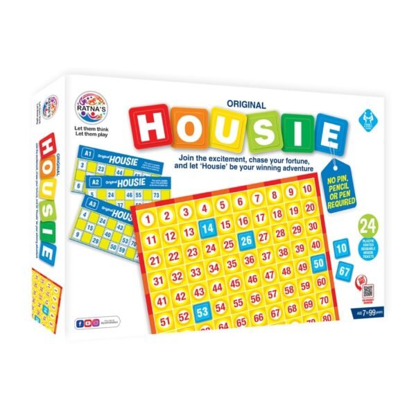 RATNA'S Original Housie Game Set with 24 Reusable Tickets, Tambola Party Games for Kids & Adults - Image 6